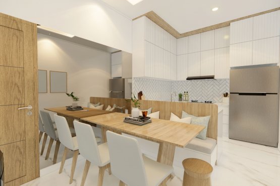 interior dapur ruang makan